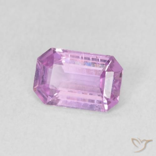 Safira Lilás Roxo Natural 0.60ct, Corte Octógono / Esmeralda, VVS-VS