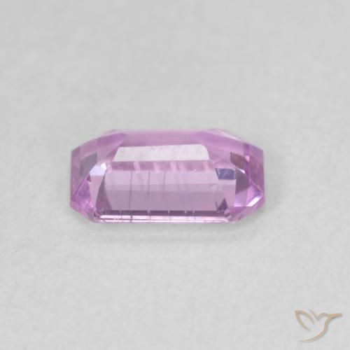 Safira Lilás Roxo Natural 0.60ct, Corte Octógono / Esmeralda, VVS-VS