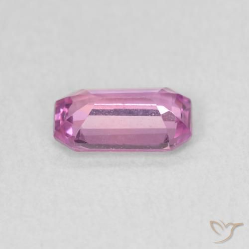 Safira Roxo Rosa Natural 0.57ct, Corte Octógono / Esmeralda, VVS