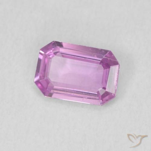 Safira Roxo Uva Muito Claro Natural 0.52ct, Corte Octógono / Esmeralda, VVS