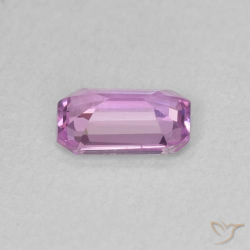 Safira Roxo Uva Muito Claro Natural 0.52ct, Corte Octógono / Esmeralda, VVS