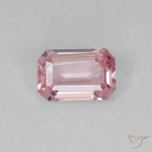 0.66ct Natural Tom Rosa Chiclete Safira, Corte Esmeralda, VVS