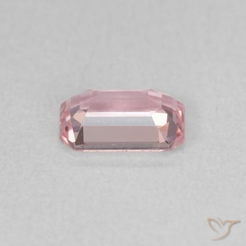 Safira Tom Rosa Chiclete Natural 0.66ct, Corte Octógono / Esmeralda, VVS