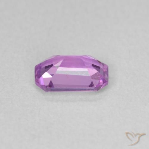 Safira roxo médio Natural 0.60ct, Corte Octógono / Esmeralda, VVS-VS
