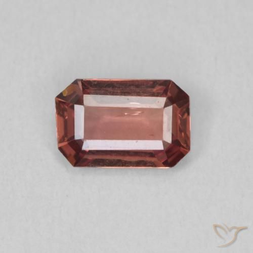 0.61ct Natural Laranja Rosa Safira, Corte Esmeralda, VVS-VS