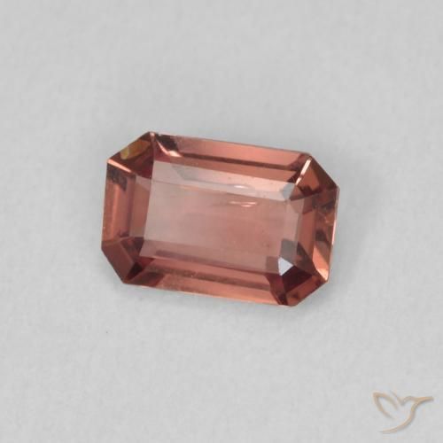 Safira Laranja Rosa Natural 0.61ct, Corte Octógono / Esmeralda, VVS-VS