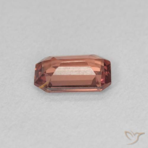 Safira Laranja Rosa Natural 0.61ct, Corte Octógono / Esmeralda, VVS-VS