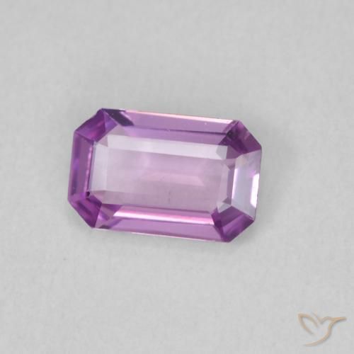 Safira Luz roxa Natural 0.57ct, Corte Octógono / Esmeralda, VVS-VS