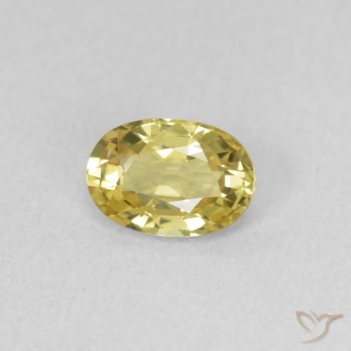 Safira Luz Dourada Natural 0.54ct, oval, VVS