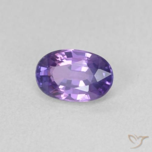 Safira Violeta médio Natural 0.70ct, oval, VVS
