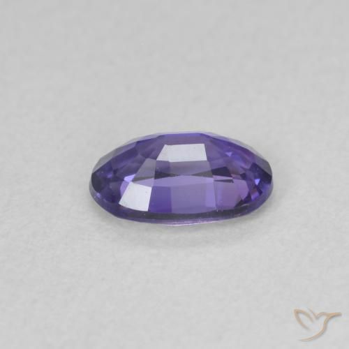Safira Roxo profundo Natural 0.65ct, oval, VVS