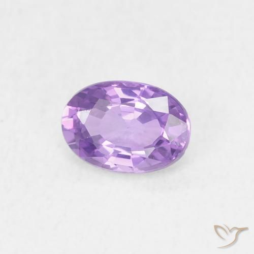 Safira Violeta rosa médio Natural 0.58ct, oval, VS