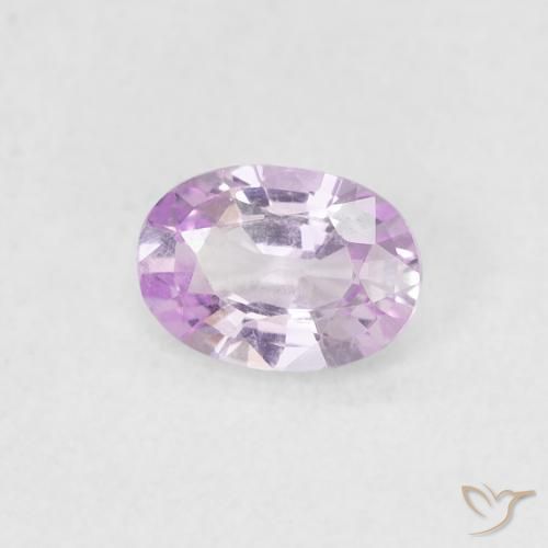 Safira Rosa real muito claro Natural 0.54ct, oval, VVS