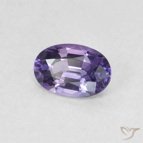 Safira uva violeta Natural 0.63ct, oval, VVS