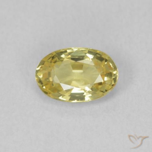 0.55ct Natural amarelo médio Safira, oval, VVS-VS