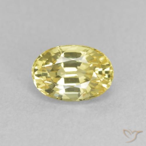 0.81ct Natural Luz amarela Safira, oval, VVS