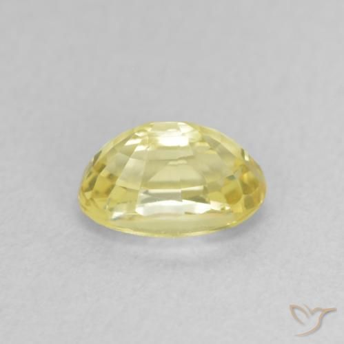 Safira Luz amarela Natural 0.81ct, oval, VVS