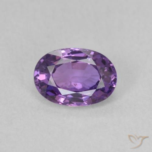 0.65ct Natural Medium Dark-Purple Safira, oval, VVS-VS