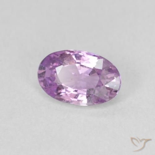 Safira Roxo rosado médio Natural 0.55ct, oval, VVS-VS