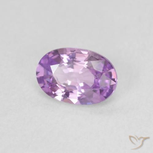 Safira Roxo rosado médio Natural 0.53ct, oval, VVS-VS