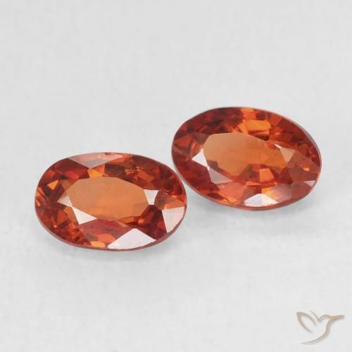 Pedras preciosas de Safira Laranja Médio natural de 1.30 ct, oval, VS