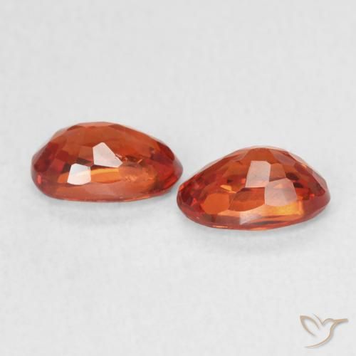 Pedras preciosas de Safira Laranja Médio natural de 1.30 ct, oval, VS