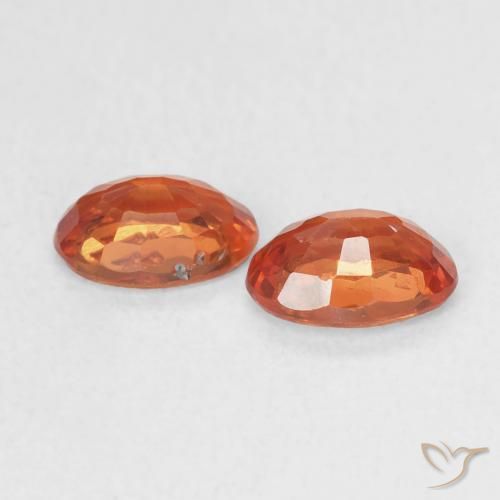 Pedras preciosas de Safira laranja avermelhado natural de 1.15 ct, oval, VS-SI