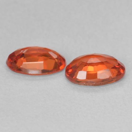 Pedras preciosas de Safira âmbar laranja natural de 1.04 ct, oval, VS-SI