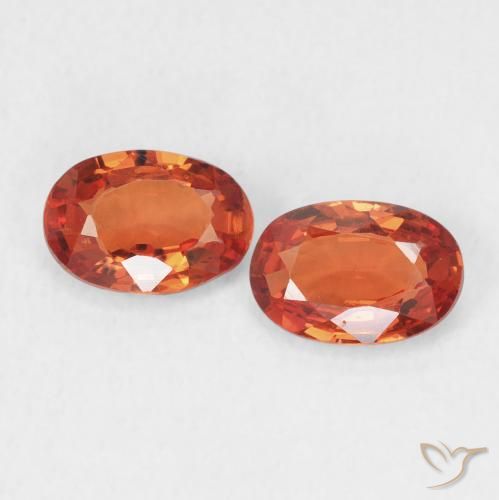 1.11ctw Natural laranja avermelhado Safira, oval, VS