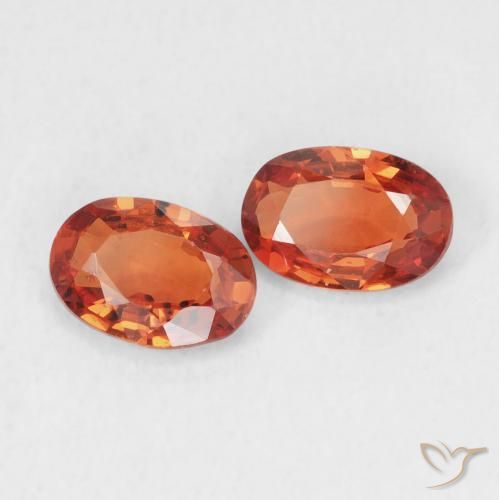 Pedras preciosas de Safira laranja avermelhado natural de 1.11 ct, oval, VS