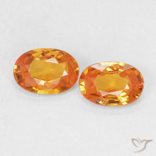 1.17ctw Natural Laranja brilhante Safira, oval, VS