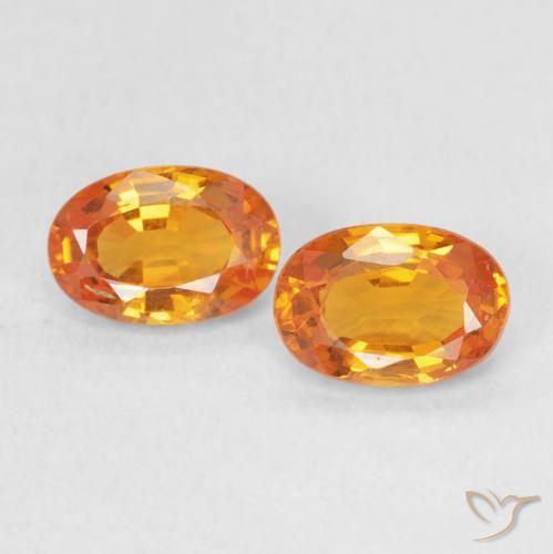 1.29ctw Natural Laranja brilhante Safira, oval, VVS-VS