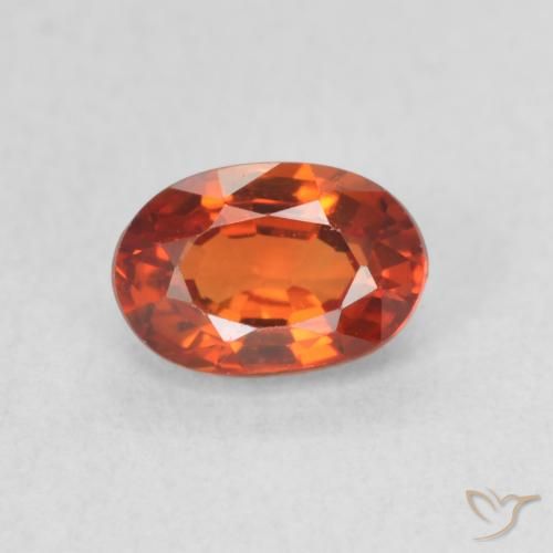 0.78ct Natural laranja avermelhado Safira, oval, VVS