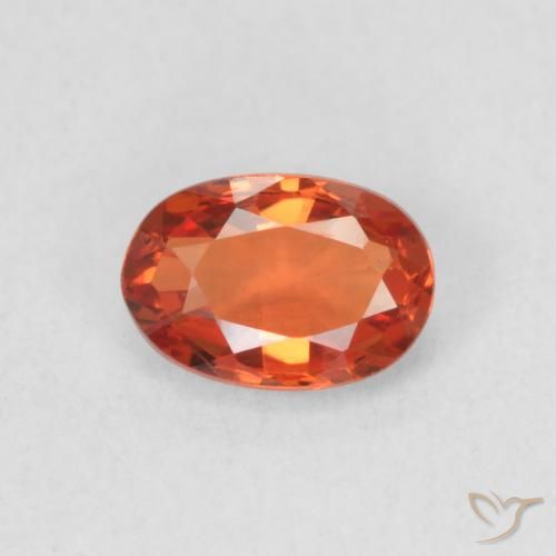 0.62ct Natural fogo laranja Safira, oval, VVS