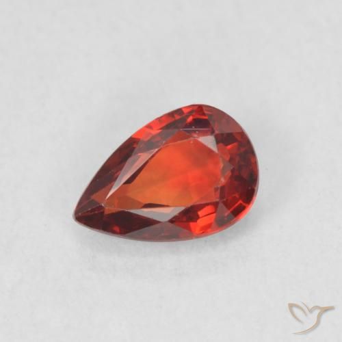 0.59ct Natural Vermelho escuro Safira, Formato de pêra, VVS