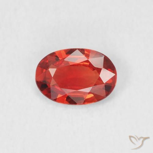 0.43ct Natural Vermelho brilhante Safira, oval, VVS