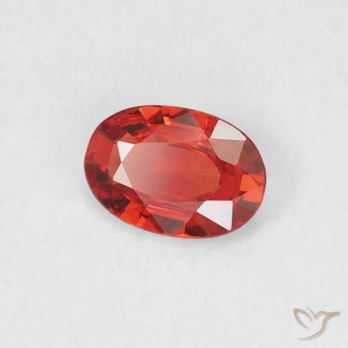 Safira Vermelho brilhante Natural 0.43ct, oval, VVS