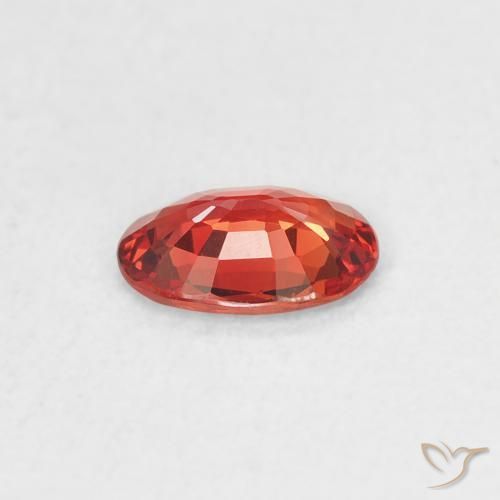 Safira Vermelho brilhante Natural 0.43ct, oval, VVS