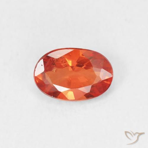 0.55ct Natural laranja quente Safira, oval, VS