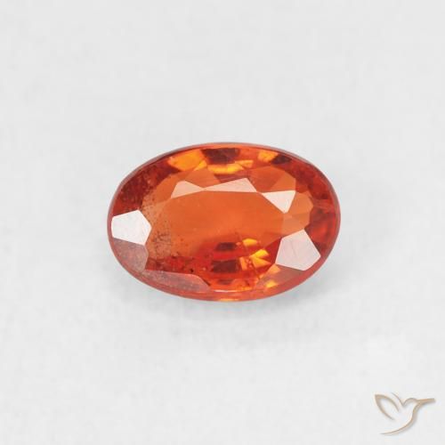 0.58ct Natural fogo laranja Safira, oval, VS