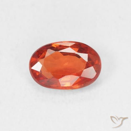 0.64ct Natural fogo laranja Safira, oval, VS