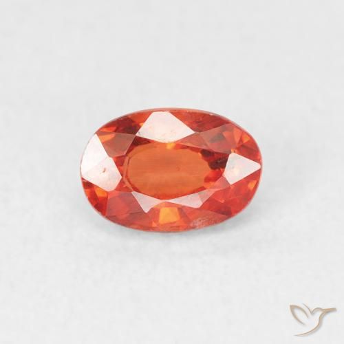 0.68ct Natural Laranja Médio Safira, oval, VS