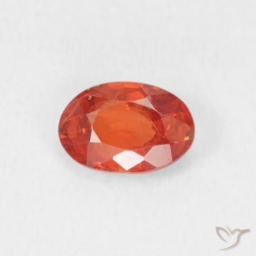 0.54ct Natural âmbar laranja Safira, oval, VS