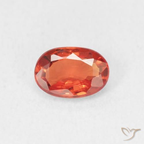 0.56ct Natural Laranja Médio Safira, oval, VVS-VS