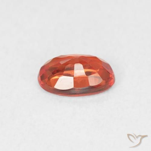 Safira Laranja Médio Natural 0.56ct, oval, VVS-VS
