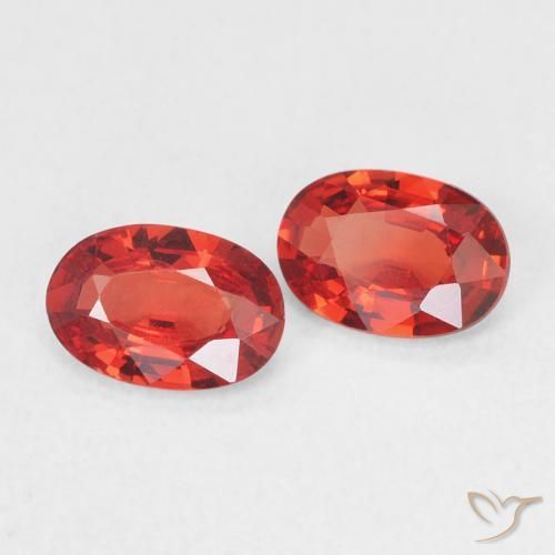 Pedras preciosas de Safira Vermelho Carmesim Brilhante natural de 0.95 ct, oval, VVS-VS