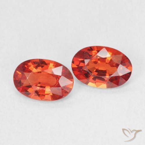 Pedras preciosas de Safira Vermelho Carmesim Brilhante natural de 0.98 ct, oval, VVS-VS