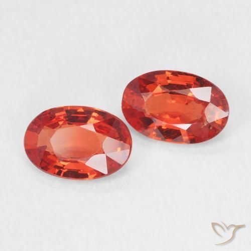 Pedras preciosas de Safira Vermelho Carmesim Brilhante natural de 0.97 ct, oval, VVS-VS