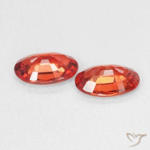 Pedras preciosas de Safira Vermelho Carmesim Brilhante natural de 0.97 ct, oval, VVS-VS