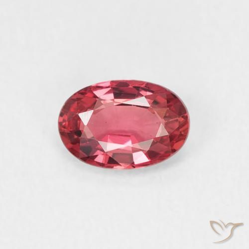 0.55ct Natural vermelho médio Safira, oval, VVS